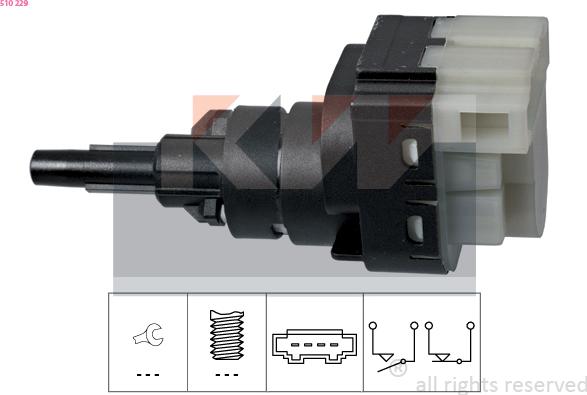 KW 510 229 - Выключатель стоп сигнала / сцепления autospares.lv