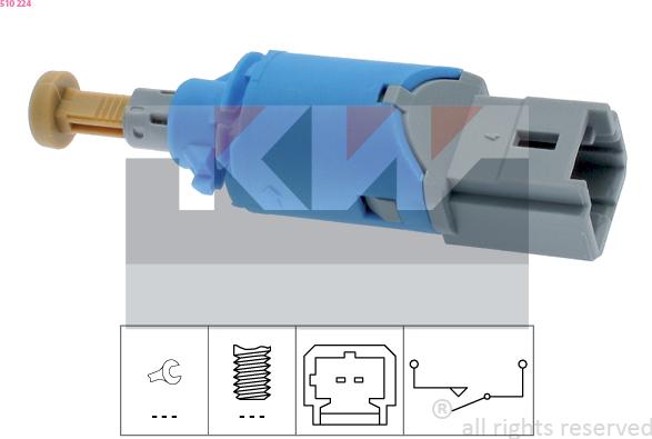 KW 510 224 - Выключатель стоп сигнала / сцепления autospares.lv