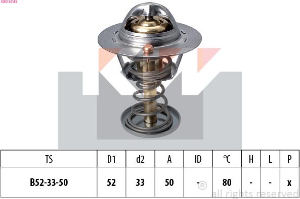 KW 580 674S - Термостат охлаждающей жидкости / корпус autospares.lv