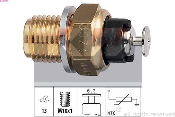 KW 530 073 - Датчик, температура масла autospares.lv