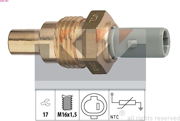 KW 530 161 - Датчик, температура охлаждающей жидкости autospares.lv