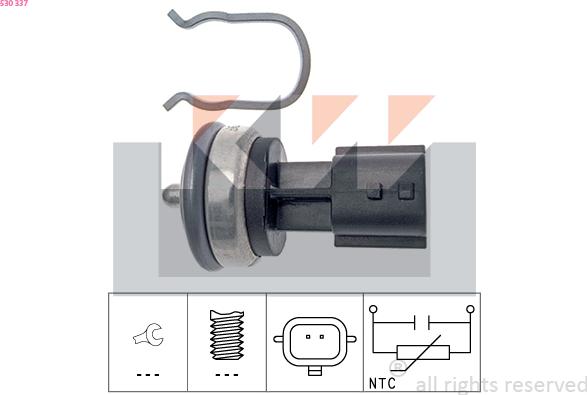 KW 530 337 - Датчик, температура охлаждающей жидкости autospares.lv