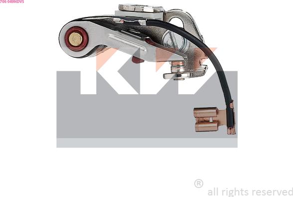 KW 706 049HDVS - Контактная группа, распределитель зажигания autospares.lv