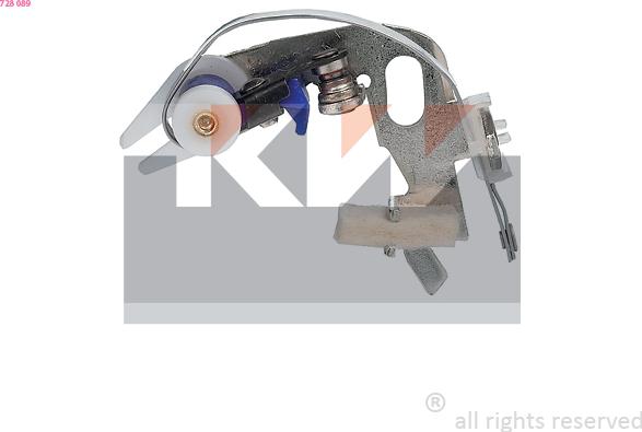 KW 728 089 - Контактная группа, распределитель зажигания autospares.lv