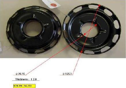 KYB SG-703 - Тарелка пружины autospares.lv