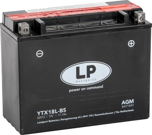 LandportBV MA LTX18L-BS - Стартерная аккумуляторная батарея, АКБ autospares.lv