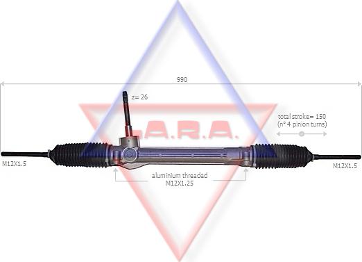 LA.R.A. 190043 - Рулевой механизм, рейка autospares.lv