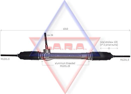 LA.R.A. 190051 - Рулевой механизм, рейка autospares.lv