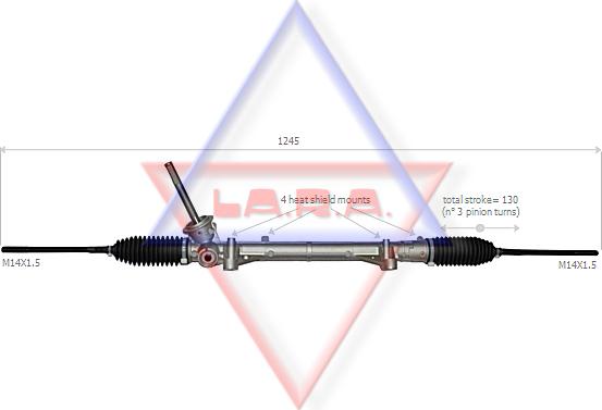 LA.R.A. 310041 - Рулевой механизм, рейка autospares.lv