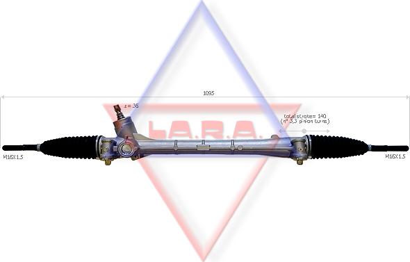 LA.R.A. 370016 - Рулевой механизм, рейка autospares.lv