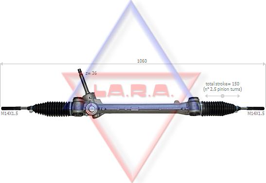 LA.R.A. 370010 - Рулевой механизм, рейка autospares.lv