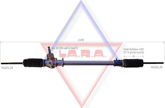 LA.R.A. 290015 - Рулевой механизм, рейка autospares.lv