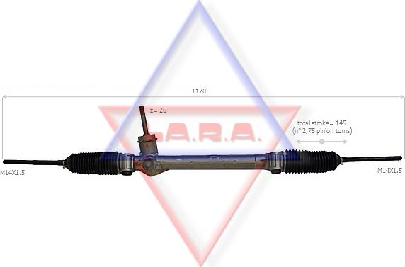 LA.R.A. 290010 - Рулевой механизм, рейка autospares.lv