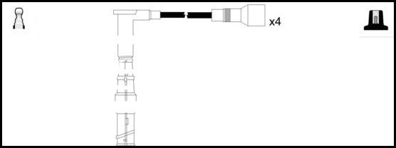 LEMARK HOES661 - Комплект проводов зажигания autospares.lv