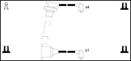 LEMARK HOES683 - Комплект проводов зажигания autospares.lv