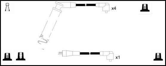 LEMARK HOES197 - Комплект проводов зажигания autospares.lv