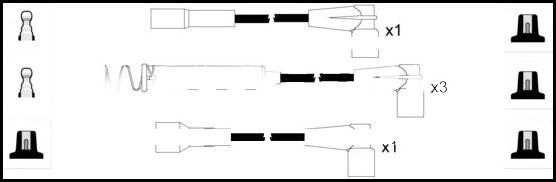 LEMARK HOES101 - Комплект проводов зажигания autospares.lv