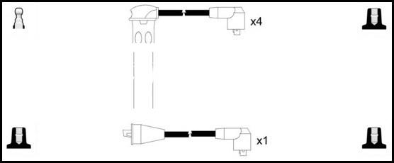 LEMARK HOES108 - Комплект проводов зажигания autospares.lv