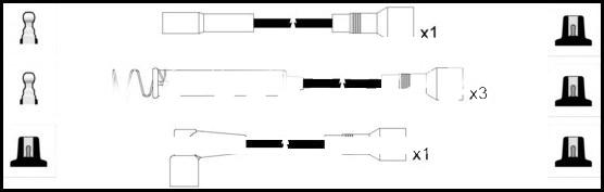 LEMARK HOES103 - Комплект проводов зажигания autospares.lv