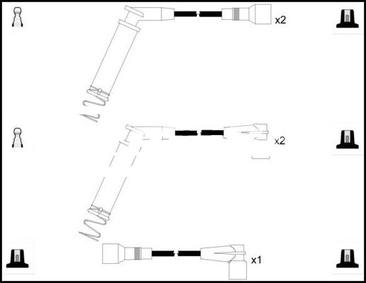 LEMARK HOES1233 - Комплект проводов зажигания autospares.lv