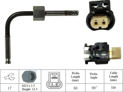 LEMARK LXT041 - Датчик, температура выхлопных газов autospares.lv