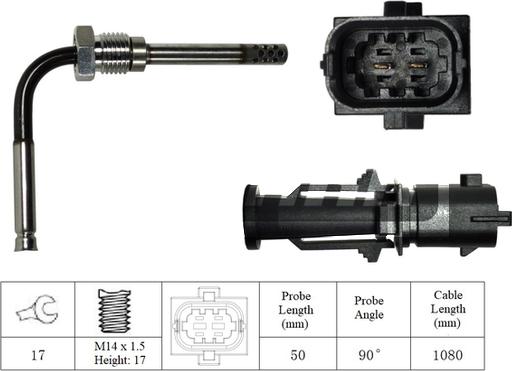 LEMARK LXT055 - Датчик, температура выхлопных газов autospares.lv