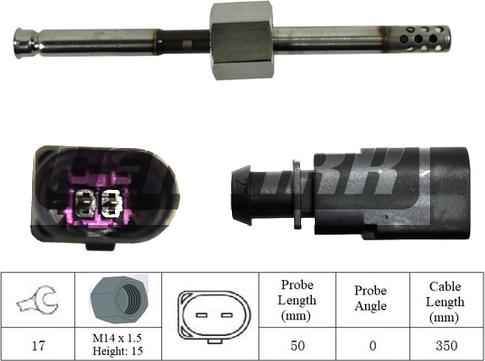 LEMARK LXT008 - Датчик, температура выхлопных газов autospares.lv