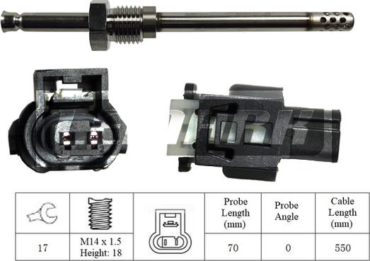 LEMARK LXT029 - Датчик, температура выхлопных газов autospares.lv