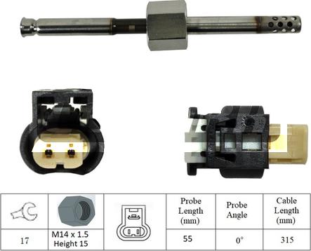 LEMARK LXT178 - Датчик, температура выхлопных газов autospares.lv