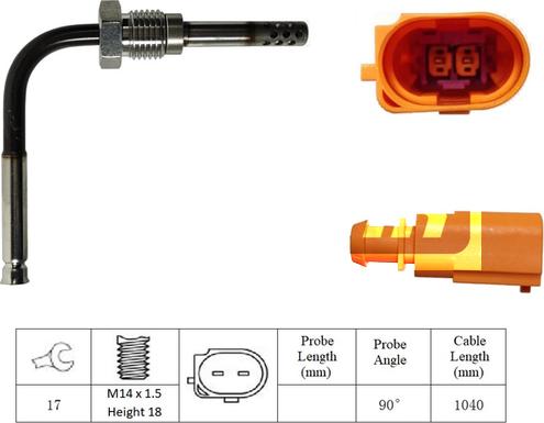 LEMARK LXT345 - Датчик, температура выхлопных газов autospares.lv