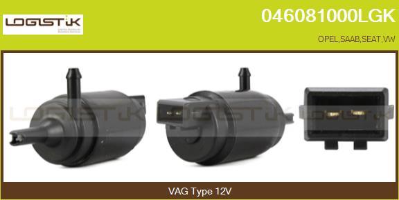 LGK 046081000LGK - Водяной насос, система очистки окон autospares.lv