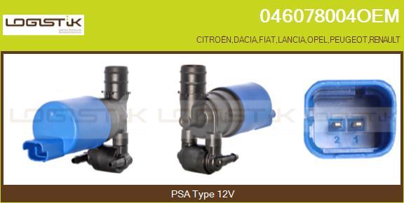 LGK 046078004OEM - Водяной насос, система очистки окон autospares.lv