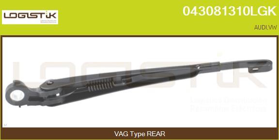 LGK 043081310LGK - Рычаг стеклоочистителя, система очистки окон autospares.lv