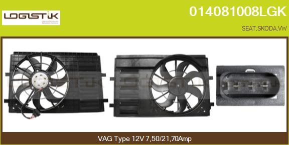LGK 014081008LGK - Электродвигатель, вентилятор радиатора autospares.lv