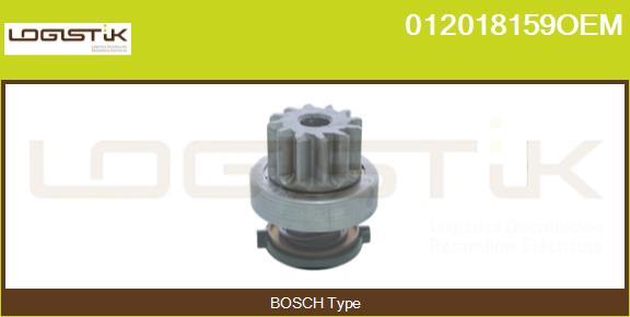 LGK 012018159OEM - Ведущая шестерня, бендикс, стартер autospares.lv