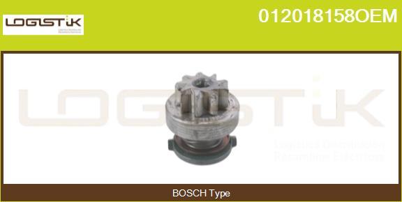 LGK 012018158OEM - Ведущая шестерня, бендикс, стартер autospares.lv