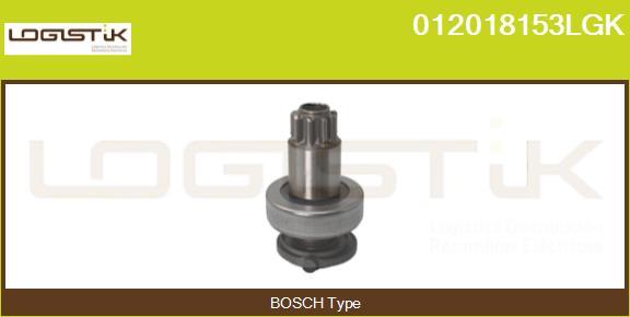 LGK 012018153LGK - Ведущая шестерня, бендикс, стартер autospares.lv