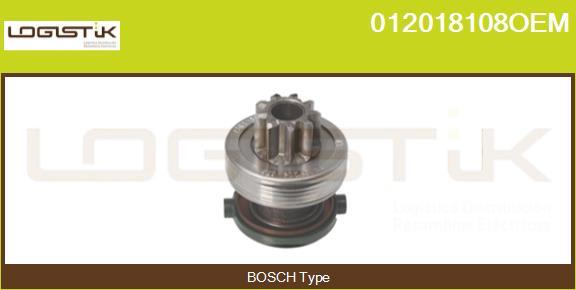 LGK 012018108OEM - Ведущая шестерня, бендикс, стартер autospares.lv