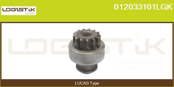 LGK 012033101LGK - Ведущая шестерня, бендикс, стартер autospares.lv