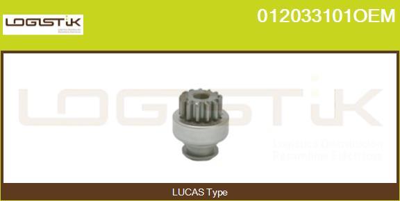 LGK 012033101OEM - Ведущая шестерня, бендикс, стартер autospares.lv