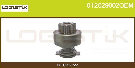 LGK 012029002OEM - Ведущая шестерня, бендикс, стартер autospares.lv