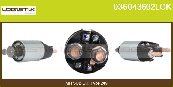 LGK 036043602LGK - Тяговое реле, соленоид, стартер autospares.lv