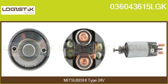 LGK 036043615LGK - Тяговое реле, соленоид, стартер autospares.lv