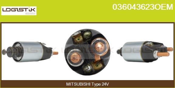 LGK 036043623OEM - Тяговое реле, соленоид, стартер autospares.lv