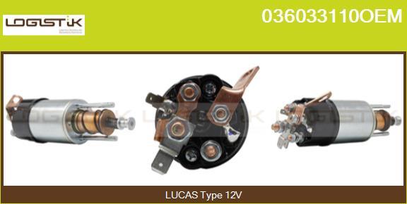 LGK 036033110OEM - Тяговое реле, соленоид, стартер autospares.lv