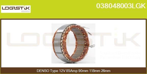 LGK 038048003LGK - Статор, генератор autospares.lv