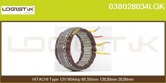 LGK 038028034LGK - Статор, генератор autospares.lv