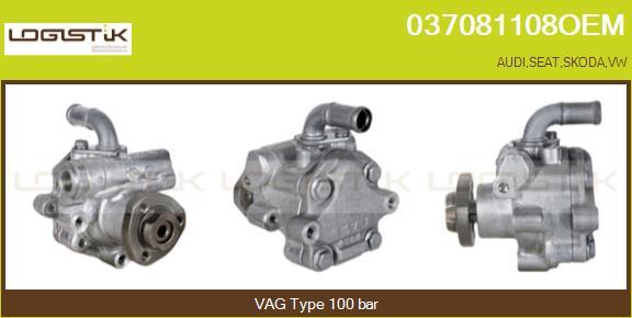 LGK 037081108OEM - Гидравлический насос, рулевое управление, ГУР autospares.lv