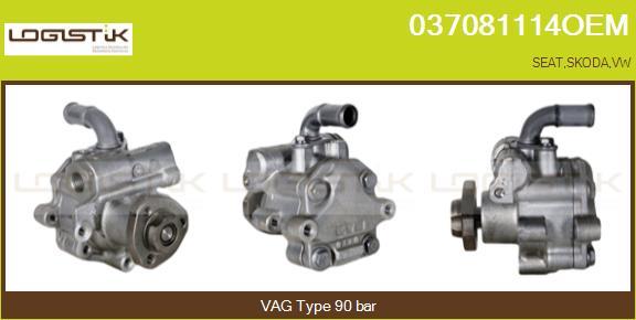 LGK 037081114OEM - Гидравлический насос, рулевое управление, ГУР autospares.lv