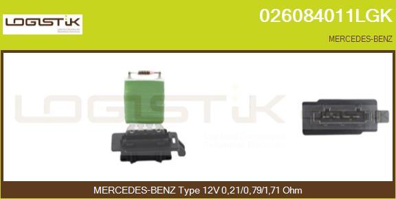 LGK 026084011LGK - Сопротивление, реле, вентилятор салона autospares.lv